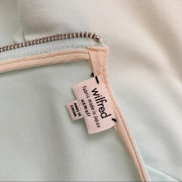 Aritzia Wilfred Mignonne Mini Dress Bodycon Stretch Short Sleeve colorblock XS - Picture 14 of 15